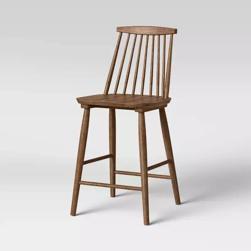 Sgabello da bancone Windsor con schienale alto da 61 cm e poggiapiedi