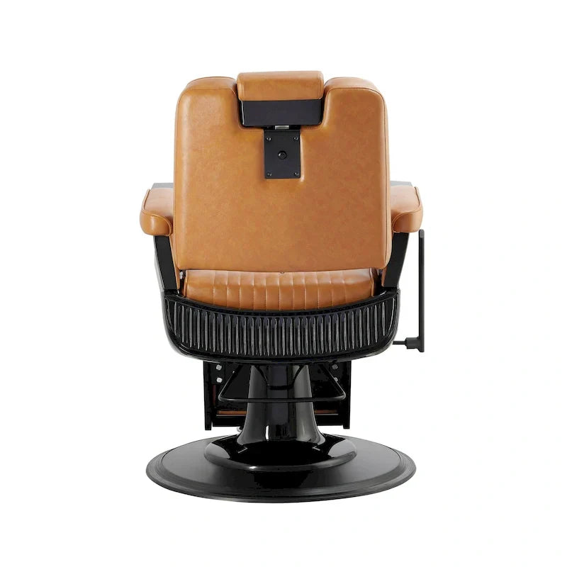 Fauteuil de barbier inclinable robuste SHERMAN, Camel