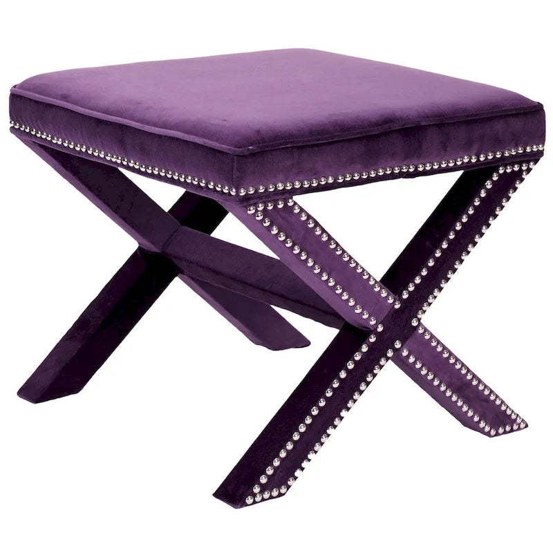 SAFAVIEH Shavonne Ottoman banc en X