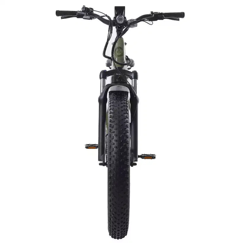 GOTRAX Bici elettrica ibrida con pneumatici FAT da 26" e telaio ribassato per adulti - Verde