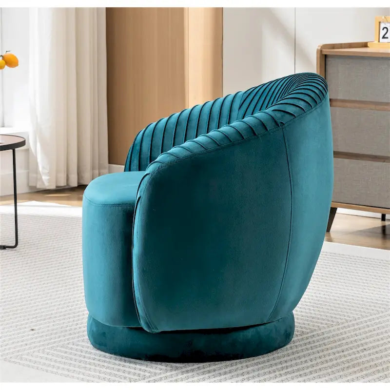 Small Milvo Velvet Swivel Barrel Chair