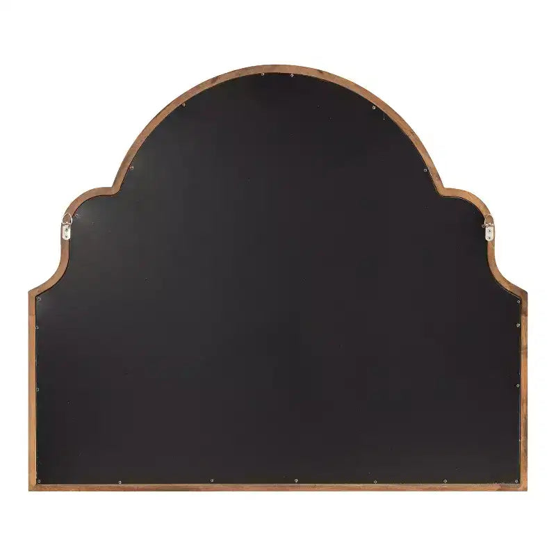 Specchio da parete ad arco con cornice in legno smerlata