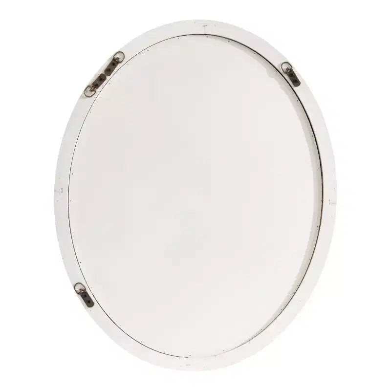 Specchio da parete ovale con cornice, 24x30, Bianco