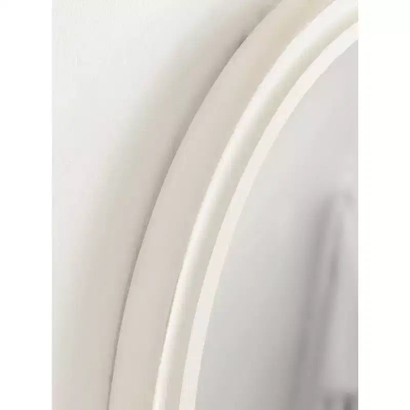 Specchio da parete ovale con cornice, 24x30, Bianco