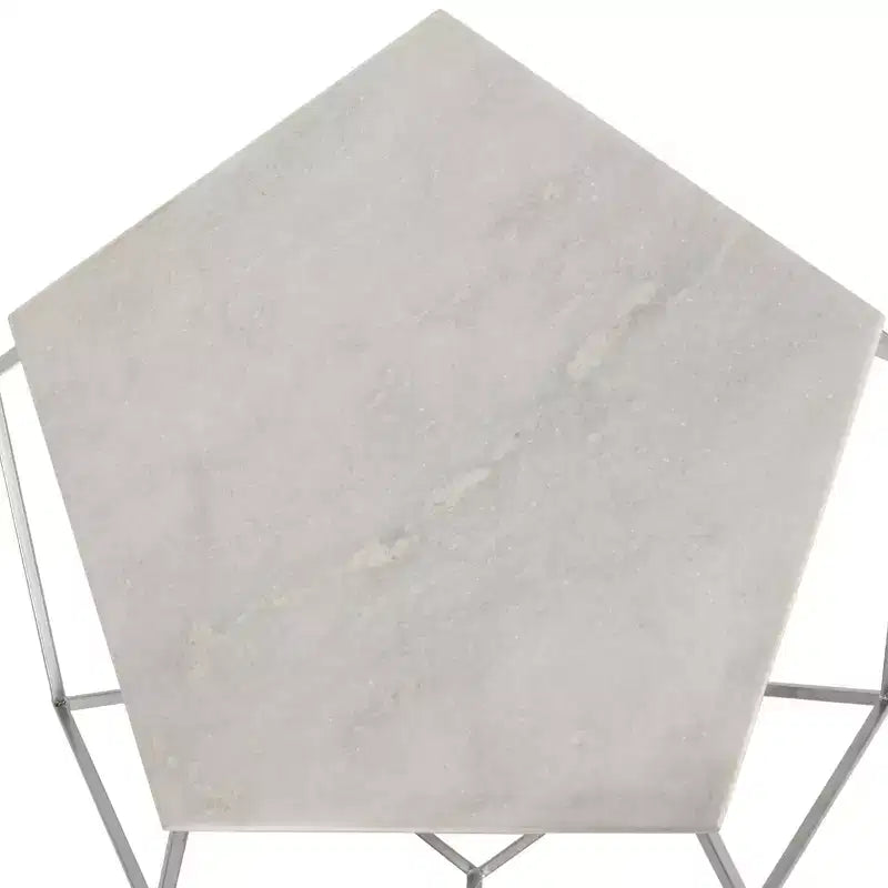 Tavolino esagonale – Ferro color argento