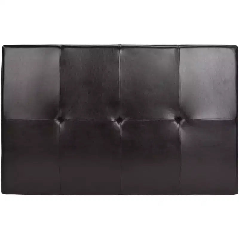 Poggiapiedi/pouf rettangolare da cocktail con rivestimento in pelle bicast capitonné