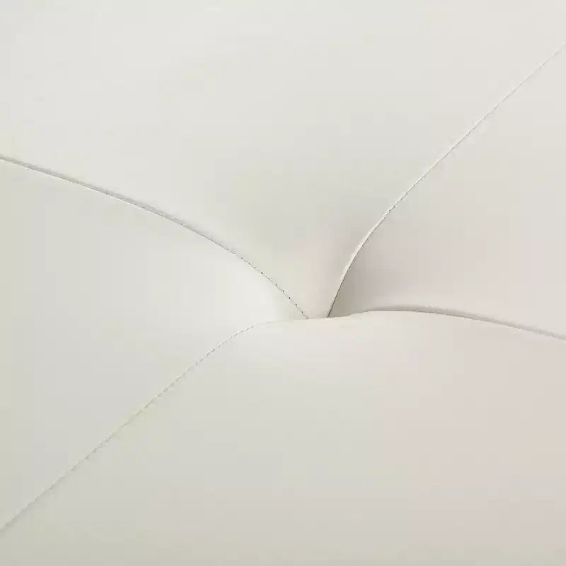 Poggiapiedi/pouf rettangolare da cocktail con rivestimento in pelle bicast capitonné