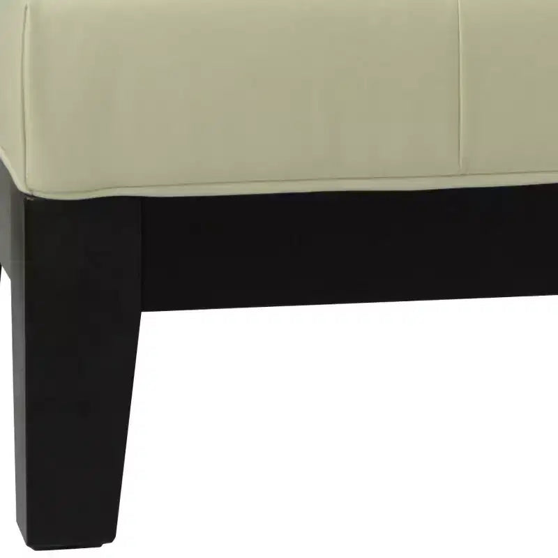 Poggiapiedi/pouf rettangolare da cocktail con rivestimento in pelle bicast capitonné
