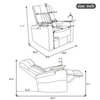 Multifunctional 270 Swivel Home Theater Power Recliner