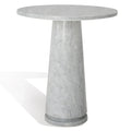Table d'appoint ronde haute en marbre SAFAVIEH Couture Ghicu - 56 cm L x 53 cm P x 61 cm H - 21Wx21Dx24H