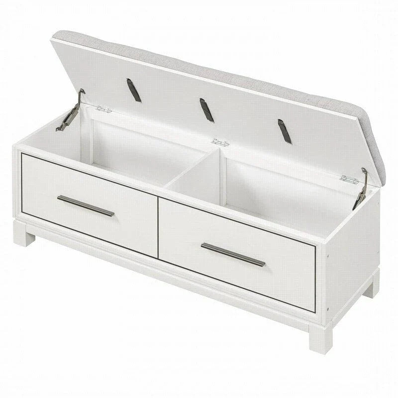 Banc à chaussures avec coussin amovible et rangement dissimulé pour l'entrée et le salon
