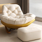 Scandinavian Upholstered Rocking Chair with Optional Ottoman