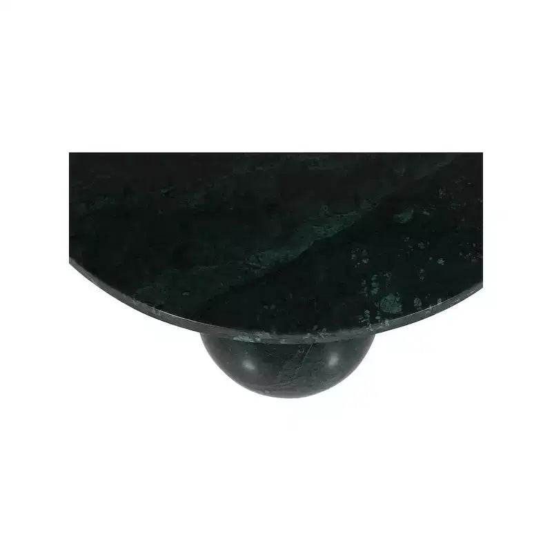 Round Marble Coffee Table with Sphere Legs, Multicolor, Seats 4â€?