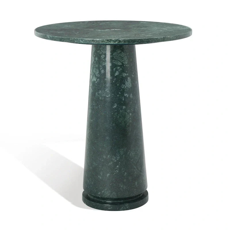 Table d'appoint ronde haute en marbre SAFAVIEH Couture Ghicu - 56 cm L x 53 cm P x 61 cm H - 21Wx21Dx24H